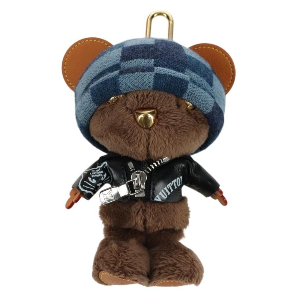 Louis Vuitton Bear Bag Charm Leather Brown